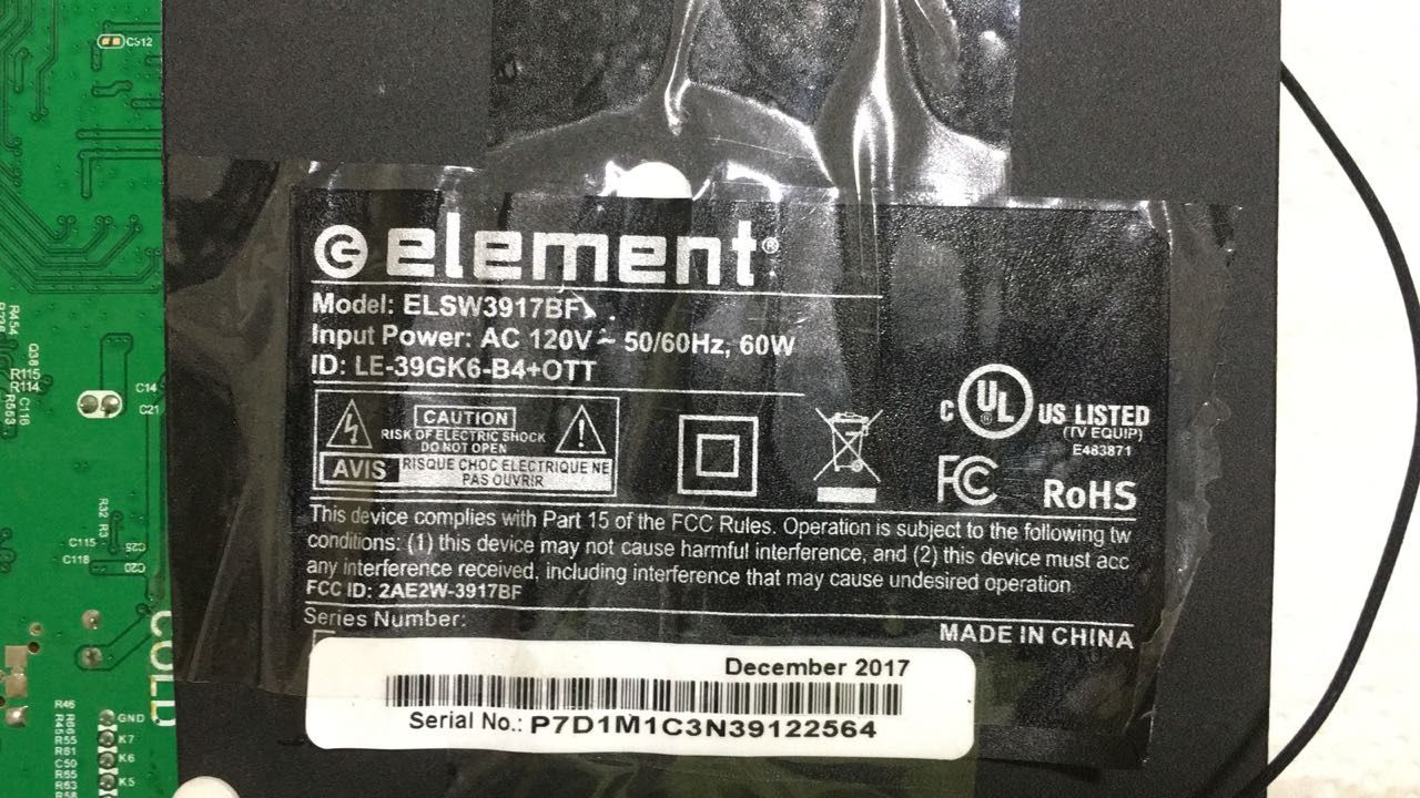 Element ELSW3917BF 39 "LED TV Board Bundle (ST6308RTUAP1