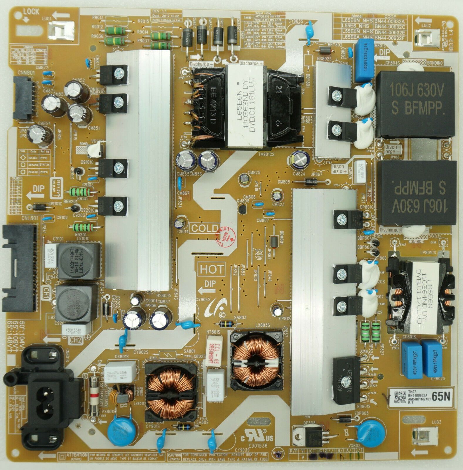 SAMSUNG BN44-00932A POWER SUPPLY BOARD - ELECTRONICA BENEDICTO