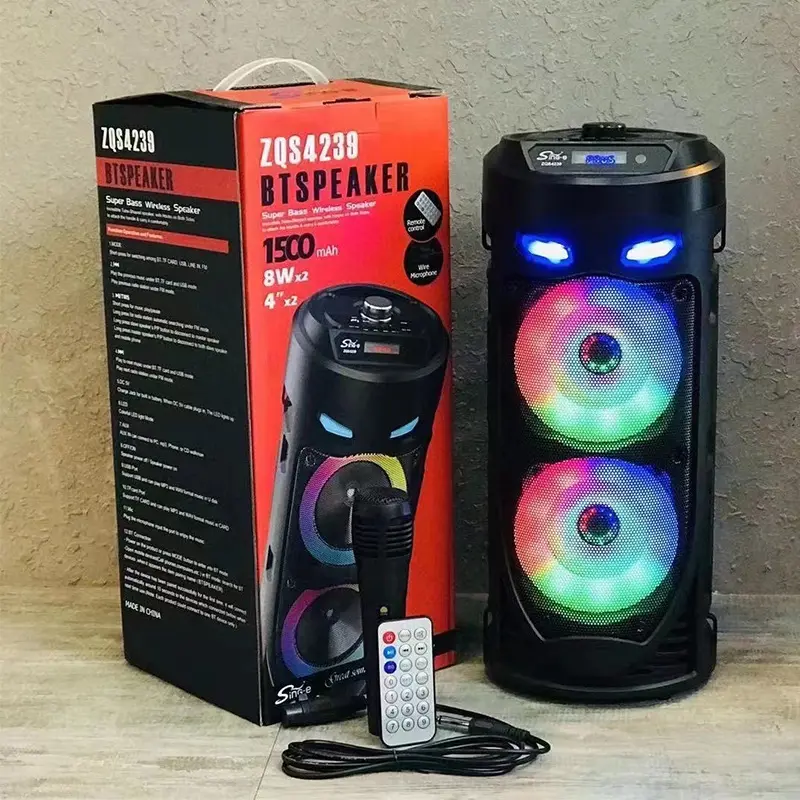 ZQS4239 Altavoz inalámbrico Potente altavoz Bluetooth de bajos ...